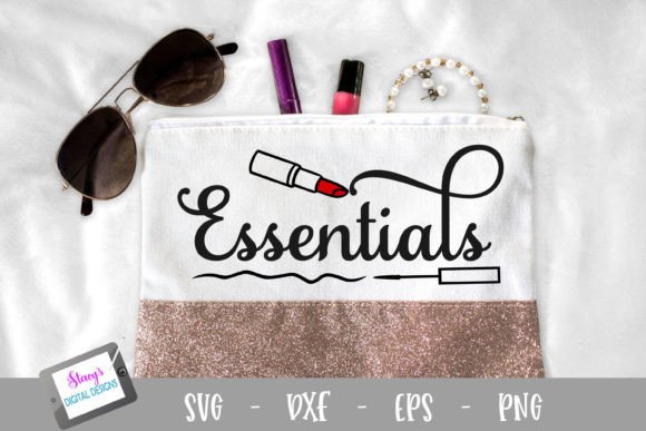 Download Makeup Bag Design - Essentials SVG - Makeup Collection