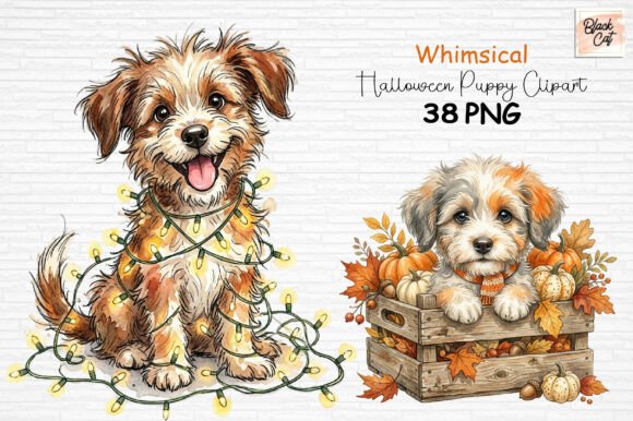 Download Whimsical Halloween Puppy Clipart PNG - Premium Resources