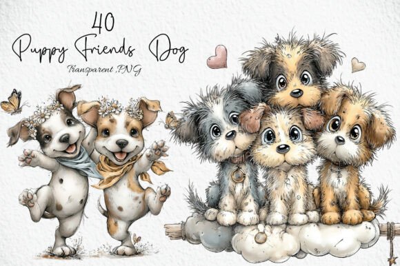 Download Puppy Friends Dog Clipart PNG - Premium Resources