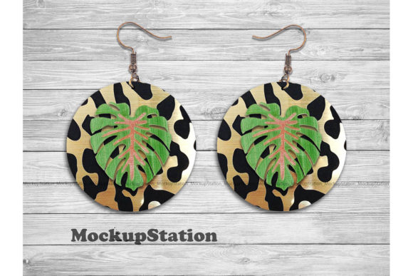 Download Leopard Tropical Round Earring Design - Round earring Collection